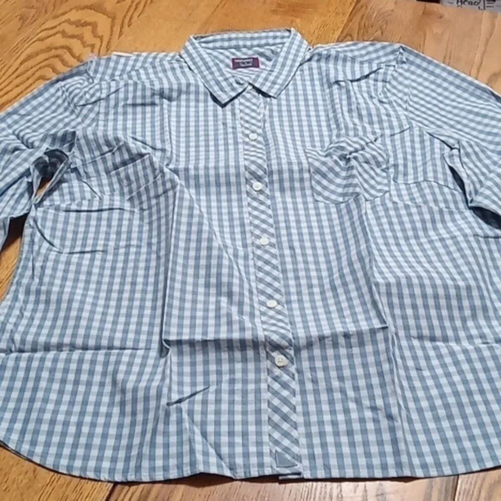 Untuckit Womens Shirt Top NEW 14 CRISPO Work Button Up Down Long Sleeves COTTON - Picture 1 of 12